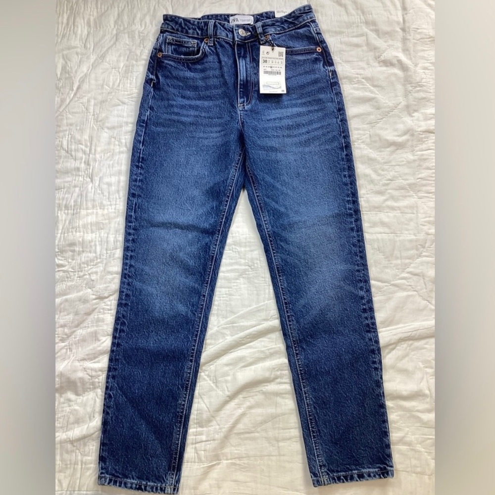 NWT Womens Zara High Rise Ankle Length Slim‎ Jeans US 6.